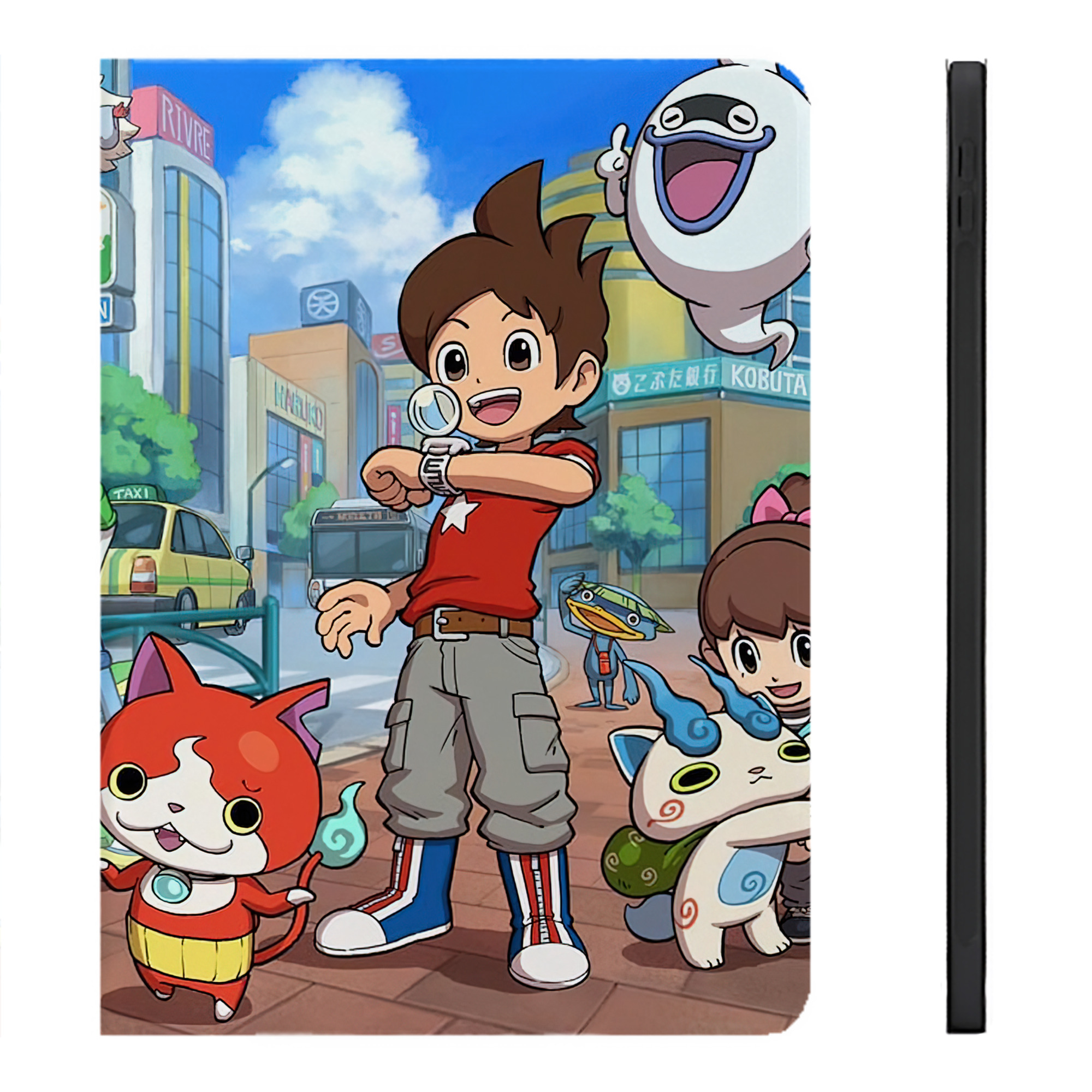 （画像用） 妖怪ウォッチ Yo-kai Watch IPadケース ペンホルダー付き ブックスタイルデザイン